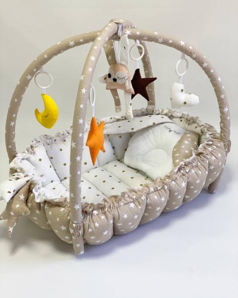 Babynest 2 in 1 MyKids 0720 Dots&Stars Beige