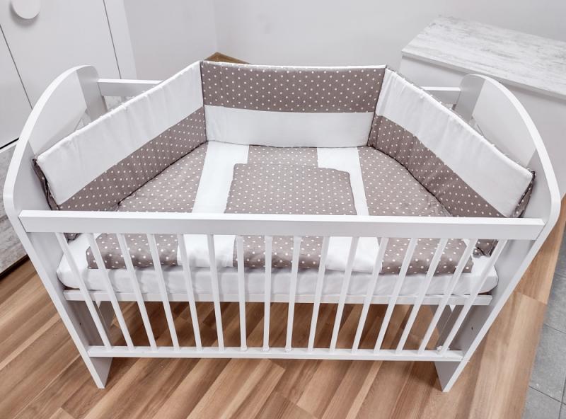 Lenjerie MyKids Dots Brown 4 Piese 120x60