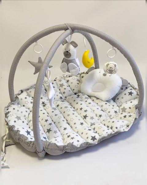 Babynest 2 in 1 MyKids 0722 Gray Stars