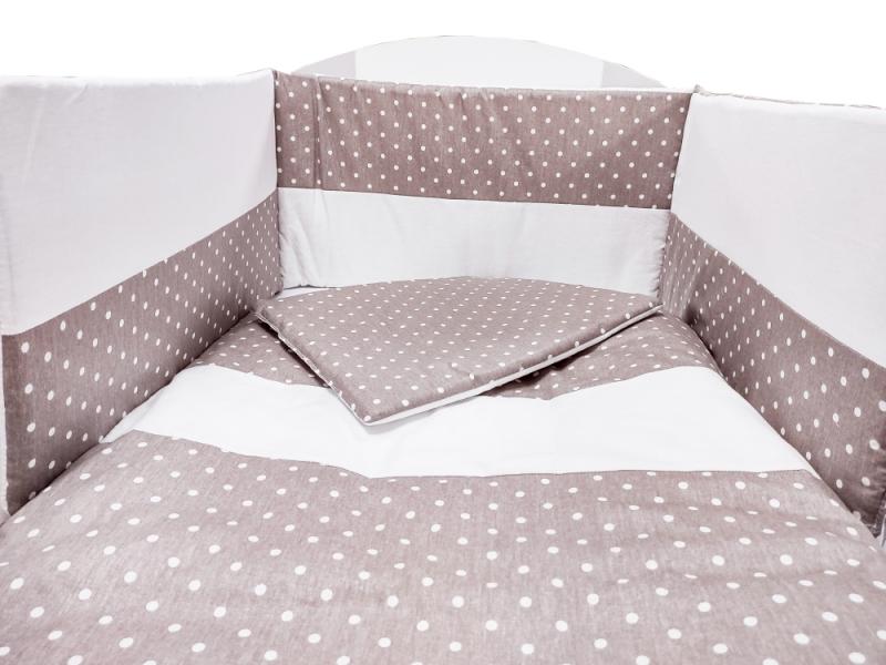 Lenjerie MyKids Dots Brown 4 Piese 120x60