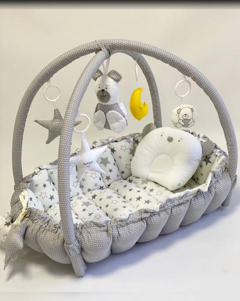 Babynest 2 in 1 MyKids 0722 Gray Stars