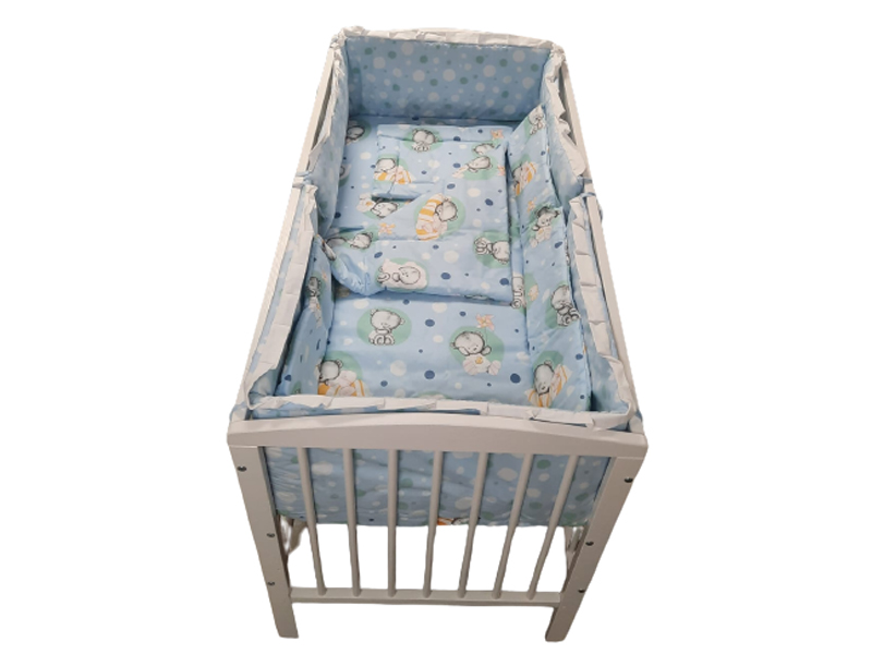 Lenjerie MyKids Baby Teddy Albastru 4+1 Piese 120x60 cm