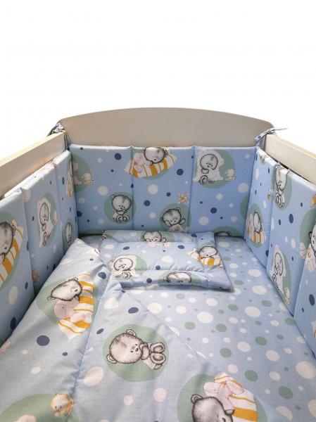 Lenjerie Micul Ursulet 4+1 piese 120x60cm 